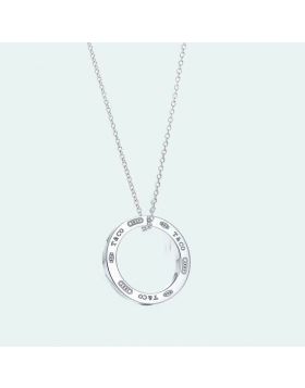 Most Popular Tiffany 1837® Circle Pendant Single Loop Silver Gold Necklace For Ladies Online
