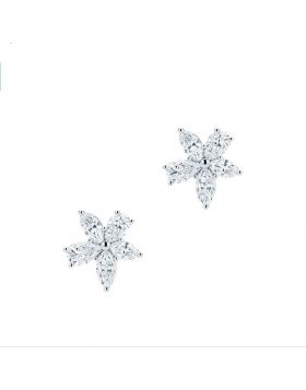 Tiffany Victoria Mixed Cluster Earrings 925 Silver Diamonds New Arrival Fashion Jewelry 34939934