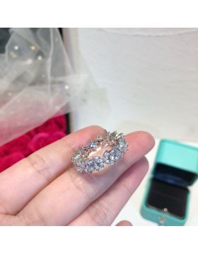 Popular Tiffany Victoria High End White Gold Alternating Ring Female Diamonds Jewellery For Sale Replica