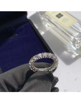 Imitation Tiffany Single Row Luxury Diamond Elegant Wedding Ring For Ladies Hot Sale