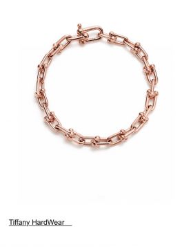 2020 Hot Selling Tiffany Harddwear18k Rose Gold Link Bracelet For Ladies Price List Online Replica Popular Jewellery 