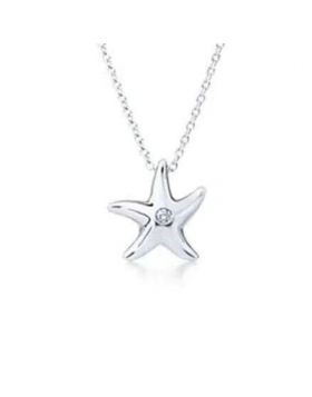 Tiffany Elsa Peretti Women's Starfish Pendant Studded One Crystal Chain Necklace Sale Online Dubai 26195306