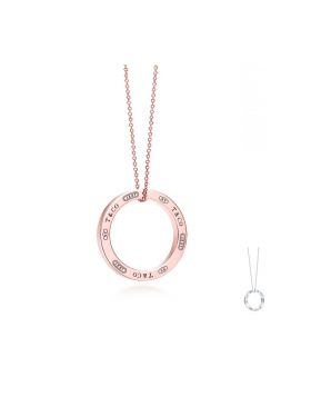 Replica Tiffany 1837 Circle Pendant Necklace Boys And Girls Christmas Gift NYC On Sale GRP03140