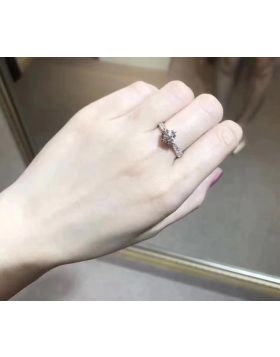 Tiffany Ring Round Diamond Dupe Narrow Design Timeless Jewelry Women Engegement Gift