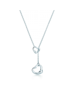 Tiffany Elsa Peretti Open Heart Lariat Necklace Sterling Silver New Arrival Jewelry 23148242