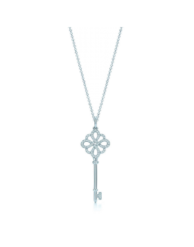 Replica Tiffany Keys Knot Key Pendant Chain Necklace Diamonds Birthday Gifts Fashion Jewelry GRP05413