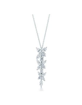 Tiffany Victoria Mixed Cluster Drop Pendant Necklace Women Romantic Style D.C. Sale 35250301